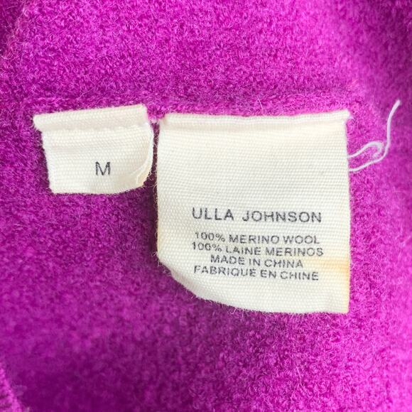 Ulla Johnson Marin Hibiscus Purple Wool Puff Juliette Sleeve Pullover Sweater - Picture 8 of 8